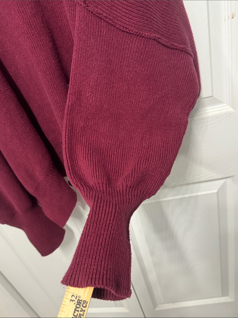 Free people Easy Street Tunic Sweater In Burgundy S/P - Picture 4 of 14